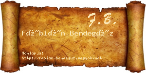 Fábián Bendegúz névjegykártya