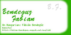 bendeguz fabian business card